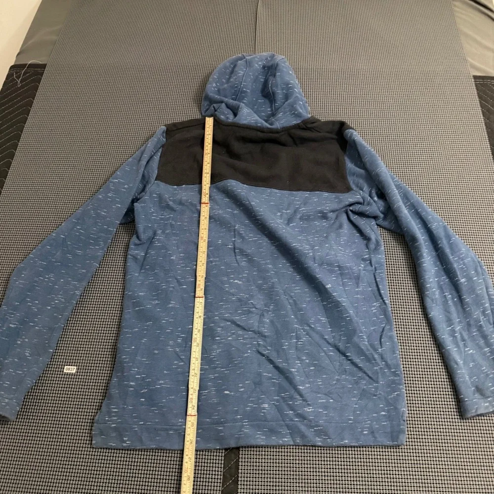 The North Face Boys XL 18/20 Blue Space Dye Quarter Zip Hoodie Pullover 0837